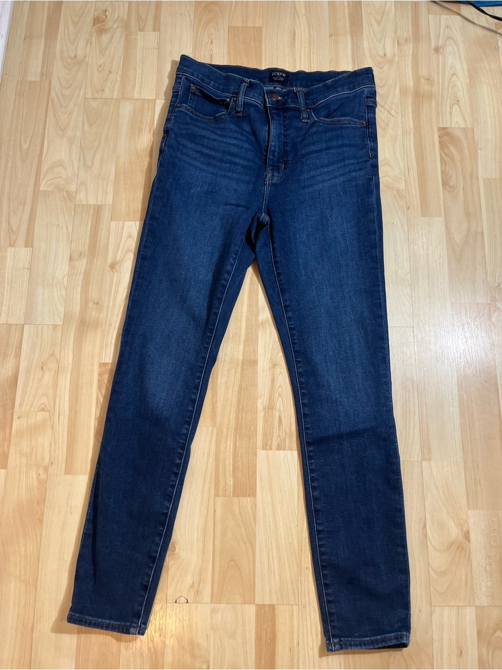 J.Crew Womens Dark Wash High Rise Skinny Jeans High Waisted Size 27